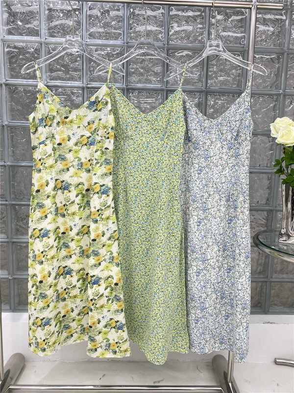 CXDHH/New in early spring! [Strict selection-planting grass into a tree] suspender lady floral dress XC21-19166-G# JHY