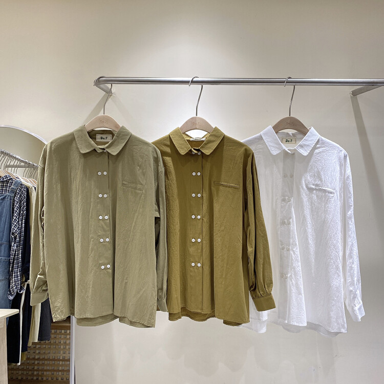 New in early autumn! [DA.7] Japanese simple double-breasted shirt YS1-3107# LSL