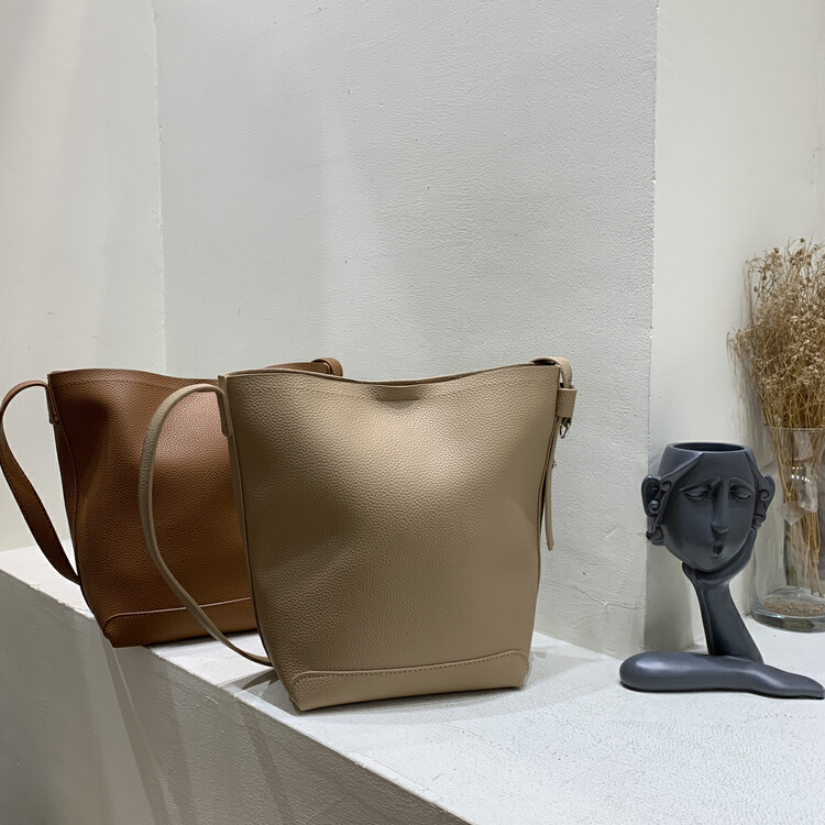 New in autumn! [MISSLAN] ins simple and clean bucket shoulder bag (with waist bag) E223# XJ
