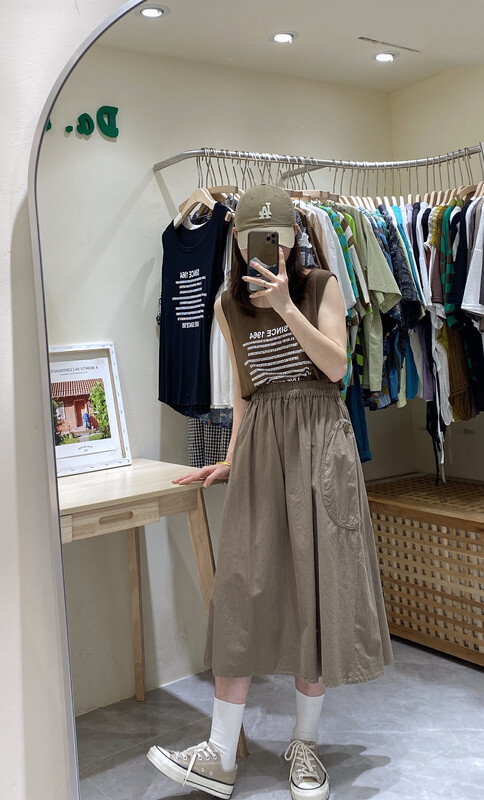 【DA.7】High Waist Fashion Side Pocket Skirt (Skirt Only) 8971# LSL