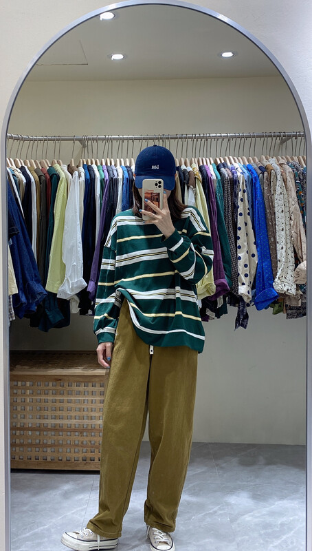 New in autumn! [DA.7] Korean loose round neck striped sweater 3205-# LSL