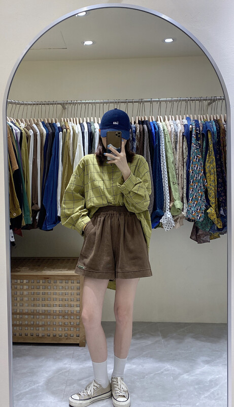 New in early autumn! [DA.7] Elastic waist all-match labelled casual shorts YS1-6111# LSL