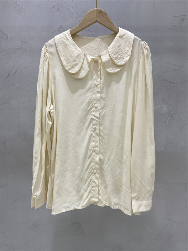 New in early autumn! [Strict selection - planting grass into trees] doll collar all-match solid color long-sleeved shirt YS1-XC7-52336# GYJ