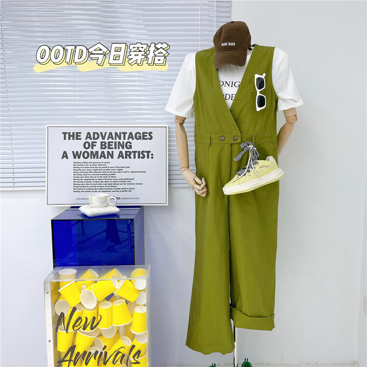 CXDHH [Strict Selection-Growing Grass into Trees] Korean Version Solid Color Versatile Jumpsuit XC11-0553# ZYH