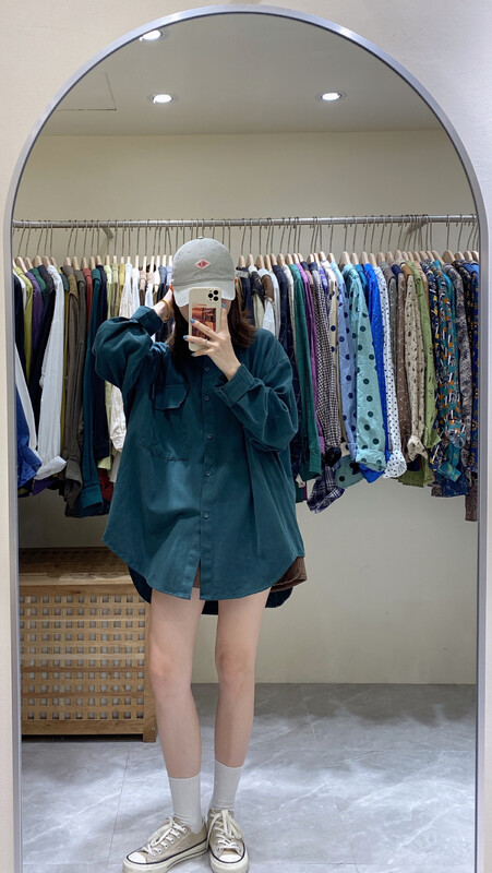 New in autumn! [DA.7] Simple solid color Japanese shirt 3198# LSL