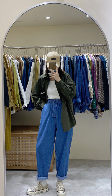 【DA.7】Double button harem loose jeans 6129-1# LSL
