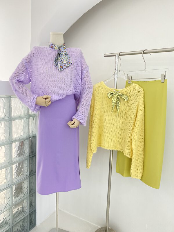 CXDHH [Strict Selection-Growing Grass to Become a Tree] Korean Version Solid Color Versatile Skirt (with Belt) XC21-19101-G# JHY