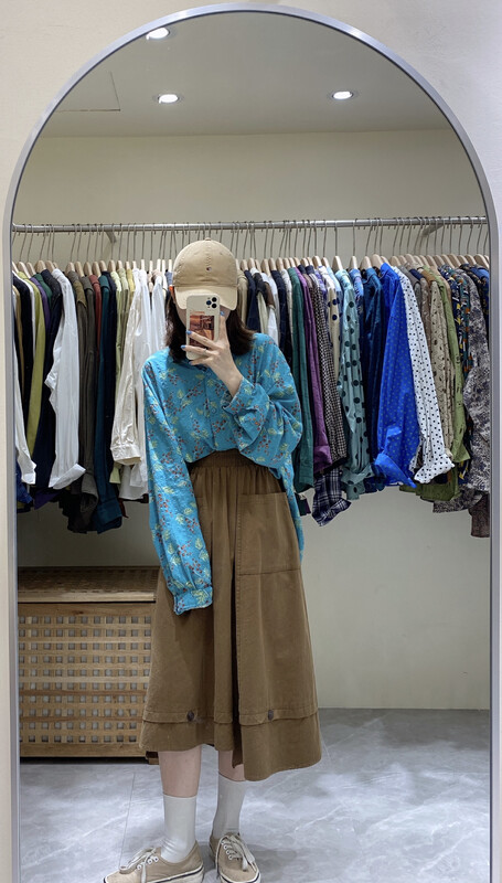 【DA.7】Elastic waist temperament A-line skirt 6123-1# LSL