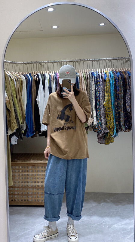 Early autumn new style! [DA.7] casual skateboard girl short-sleeved T-shirt 3159# LSL