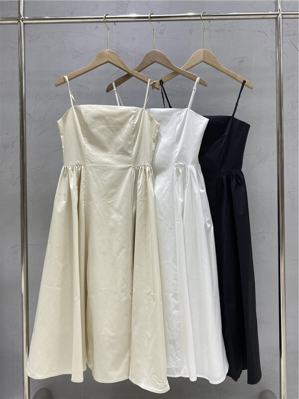 New in early autumn! [Strict selection-planting grass into trees] sweet solid color dress with suspenders YS1-XC21-19147-A# GYJ