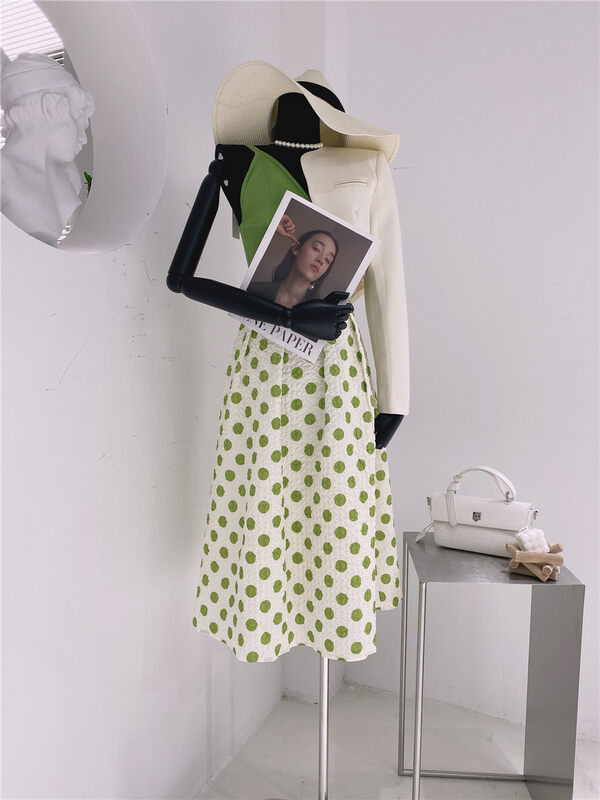 CXDHH [Strictly Selected-Growing Grass into Trees] Polka Dot Sweet Loose Skirt XC21-19118-G# JHY