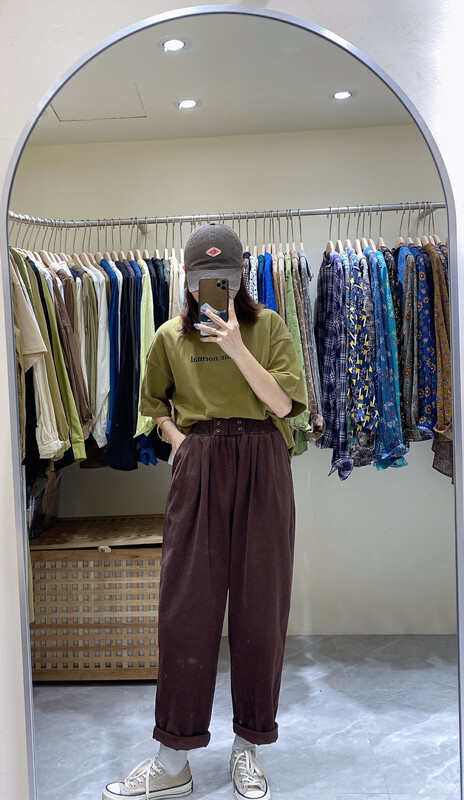 New in autumn! [DA.7] Solid color all-match Korean casual pants YS1-6138# LSL
