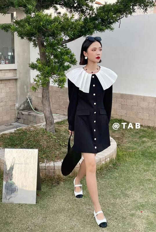 New in early autumn! [Strict selection-planting grass and trees] large lapel age-reducing loose dress YS1-XC21-19034-J# GYJ