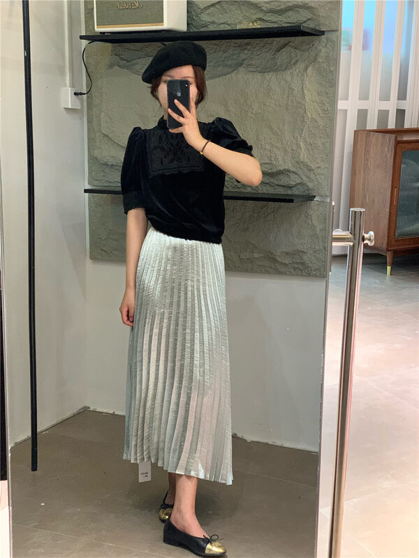 New in autumn!【ZICCI】High waist pleated fashion skirt 106715# XYJ