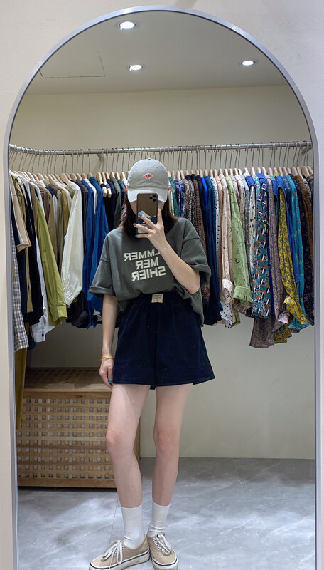 New in early autumn! [DA.7] elastic waist label loose casual shorts YS1-6110# LSL
