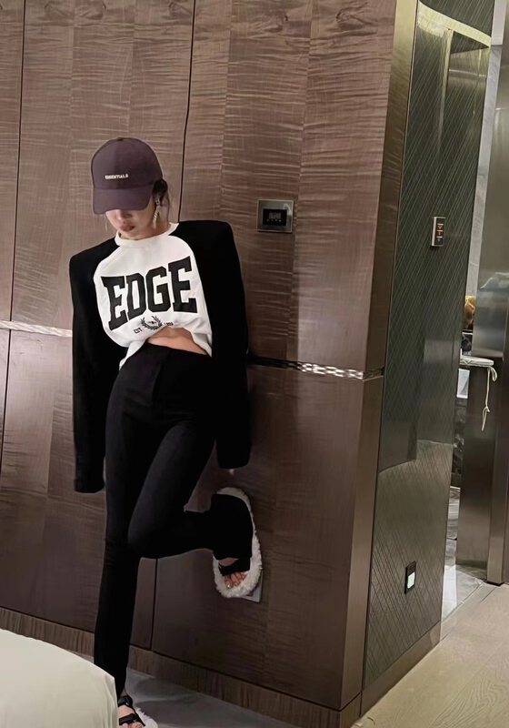 New in autumn! [DL] Letter printed Korean long-sleeved T-shirt 9110# WTT