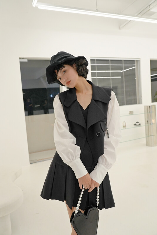 New in early autumn! [GL] Long-sleeved Korean short coat + high-waisted slim skirt suit C7003# JHY