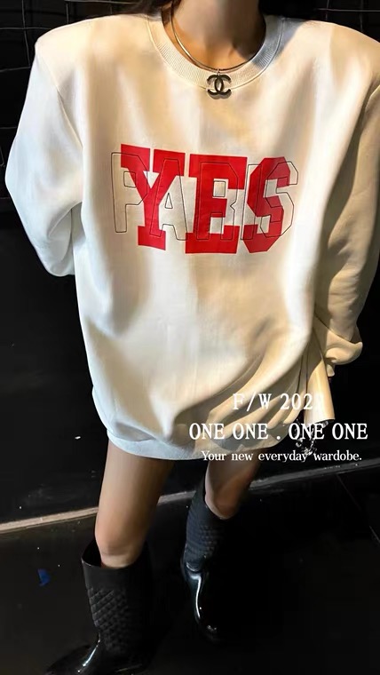 New in autumn! [DL] Letter printed long-sleeved sweater 9165# WTT
