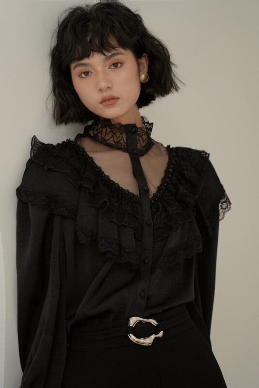 【GL】Heavy craftsmanship full of fairy spirit shirt C7041# JHY