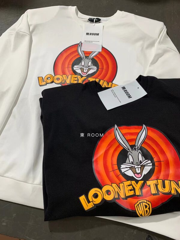 New in autumn! [East ROOM] Composite rabbit print pullover all-match sweater 90020# WTT