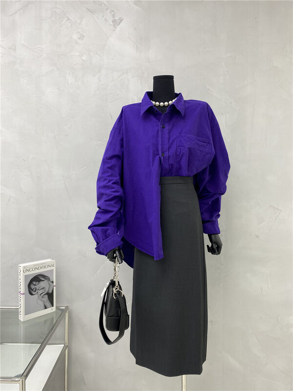 CXDHH [Strict Selection-Growing Grass into Trees] Korean Version Simple Versatile Shirt XC12-21551# JJ
