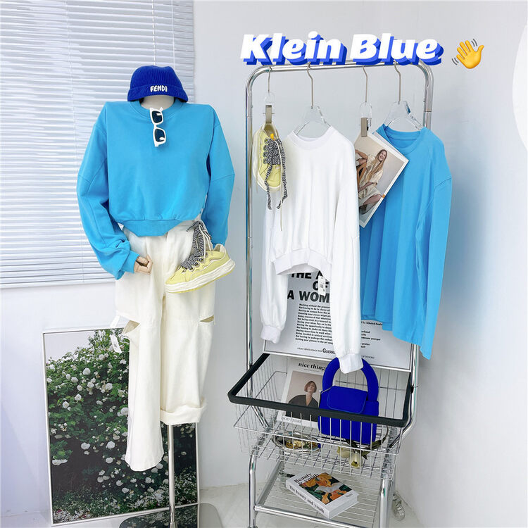 CXDHH [Strict Selection-Growing Grass into Trees] Korean version of solid color round neck pullover long-sleeved T-shirt XC11-80491# ZYH