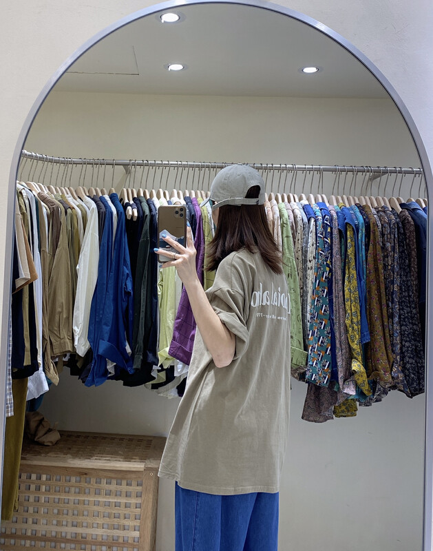 [DA.7] Front and rear letters brushed short-sleeved T-shirt 3161# LSL