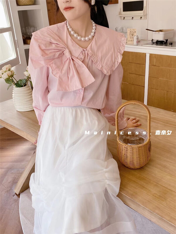 Autumn is new!【MAINICEESS】Ladies all-match doll collar long-sleeved shirt YS1-3233# CLS