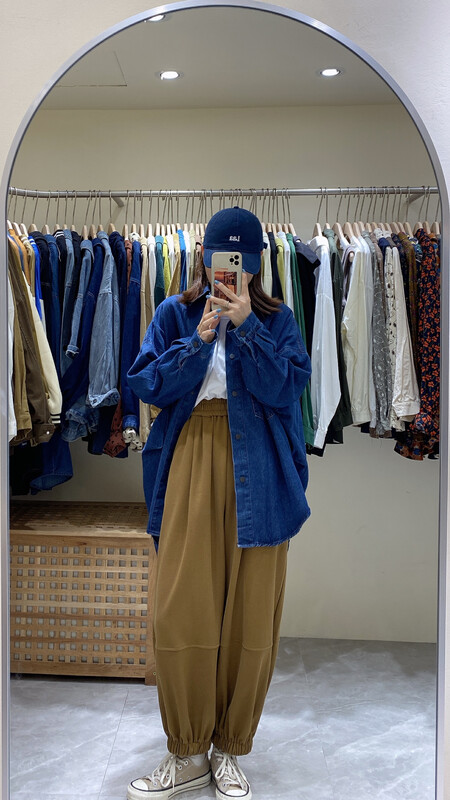 Autumn is new! [DA.7] Korean version of all-match denim shirt YS1-3222# LSL
