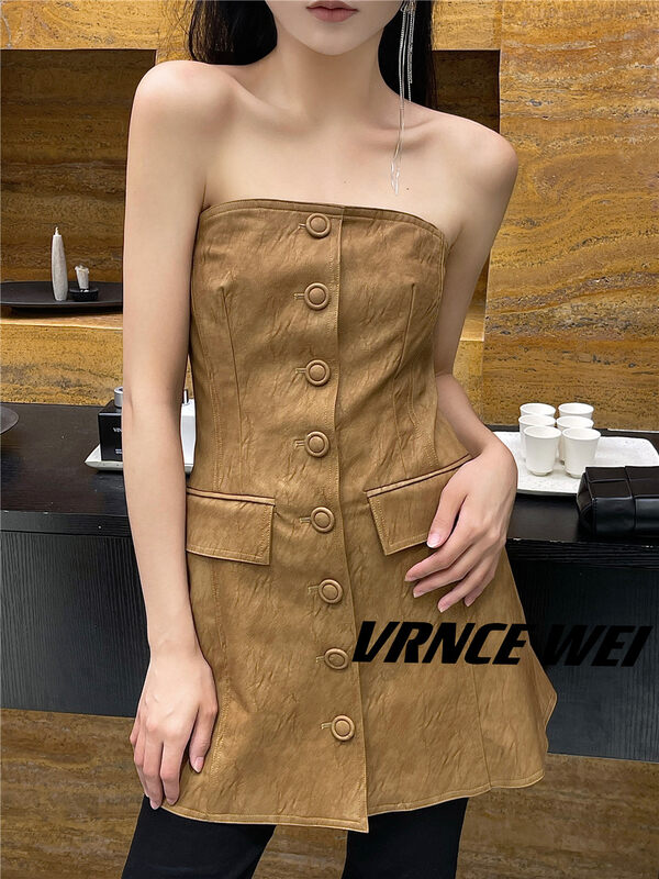 New in autumn! [VRNCE] big-name simple temperament slim single-breasted vest/sling 5386A# XYJ