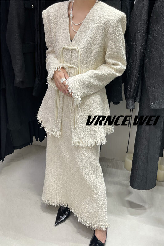 New in autumn! [VRNCE] Big-name simple slit high-waist temperament skirt 5391B# XYJ