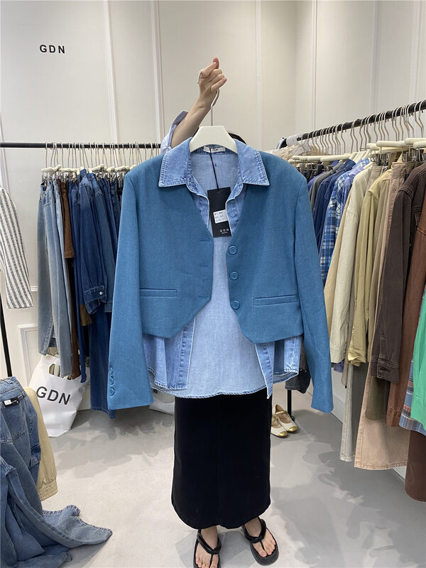 New in autumn! [GDN] Fashionable fake two-piece design suit K010# OZQ