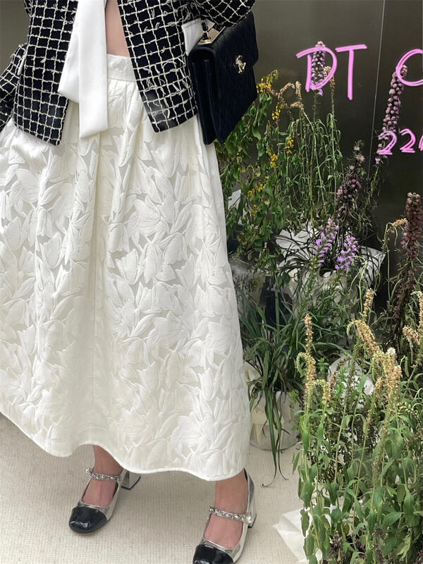 New in early autumn!【DT CLASSIC】High waist custom jacquard A-line skirt D4886-L1# JHY