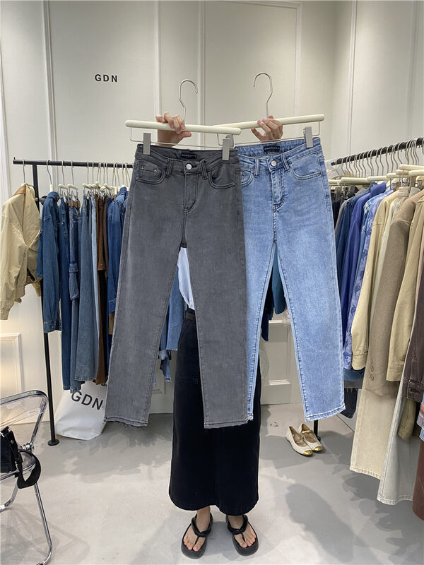 New in autumn!【GDN】Korean style slim and versatile straight jeans 3967# OZQ