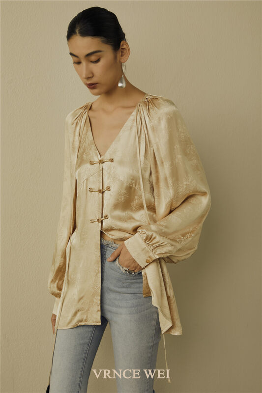 New in autumn! [VRNCE] Retro buttoned long-sleeved shirt 5320C# XYJ