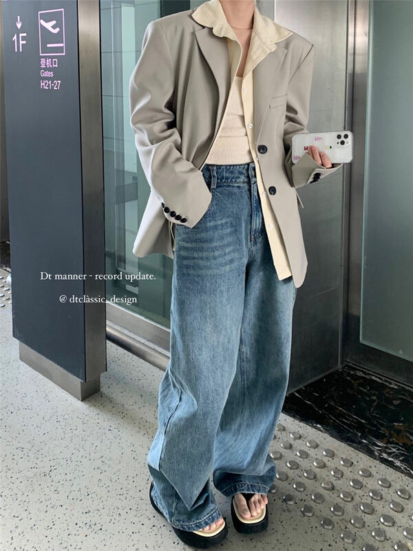 New in early autumn!【DT CLASSIC】Retro Loose Straight Jeans 5028# XYJ