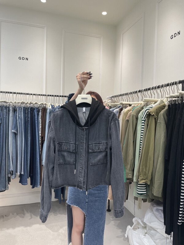 New Autumn! [GDN] Hooded Colorblock Casual Shirt B356-1# HYY