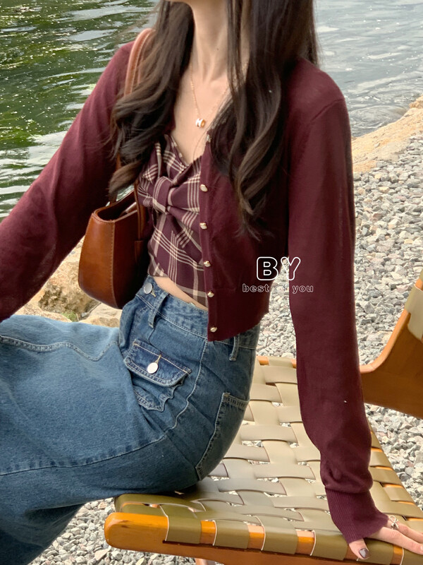 New in early autumn! [BEST OF YOU] Round neck single-breasted comfortable all-match knitted cardigan 6307# HBX