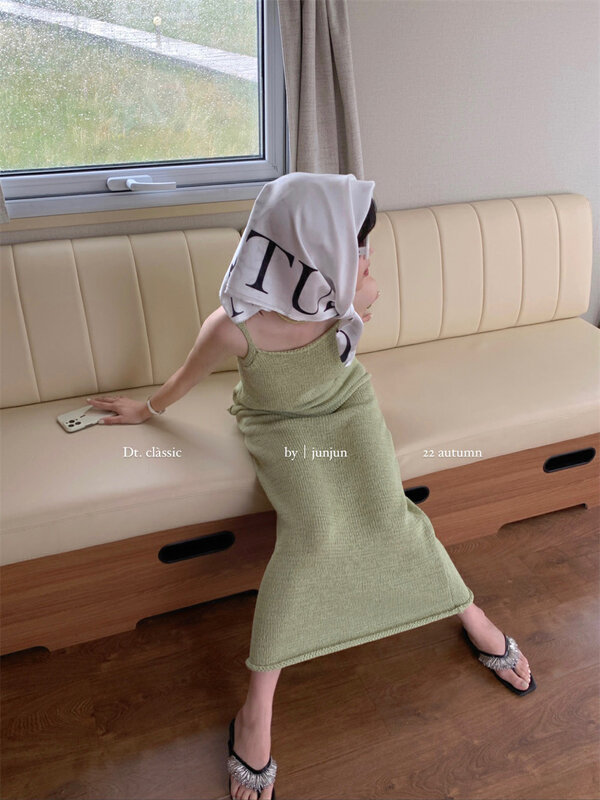 New in early autumn! [DT CLASSIC] Korean slim solid color all-match knitted skirt M5051-AW# JHY