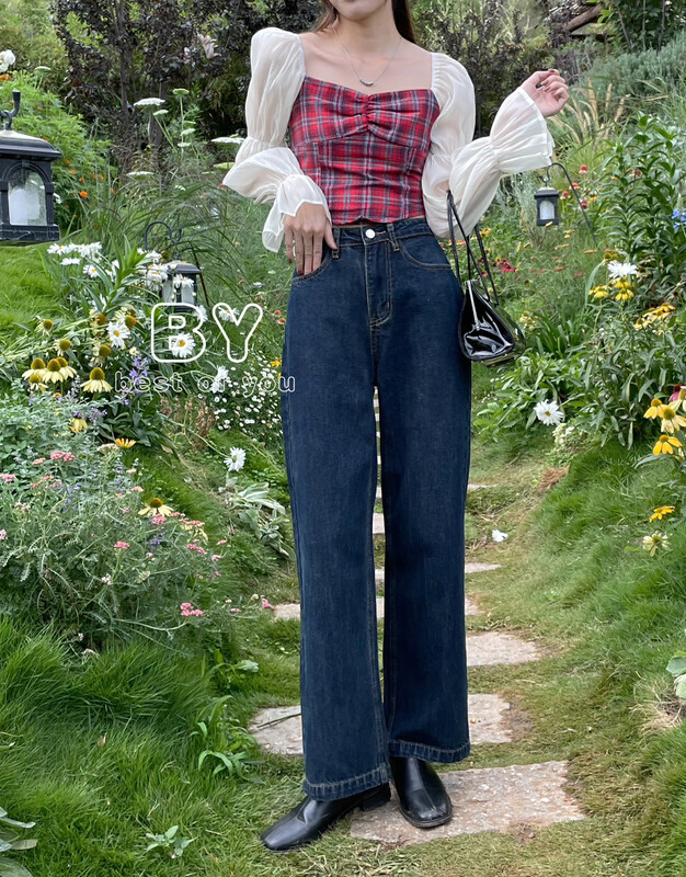 New in early autumn!【BEST OF YOU】Slim high waist comfortable all-match jeans 6895# HBX