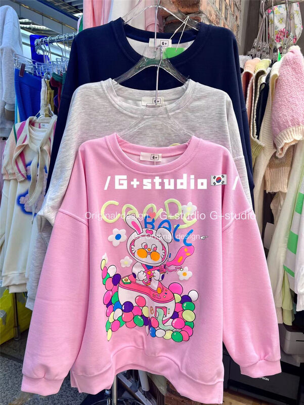 New in autumn! [G+] cartoon long-sleeved printed sweater 22327# WTT