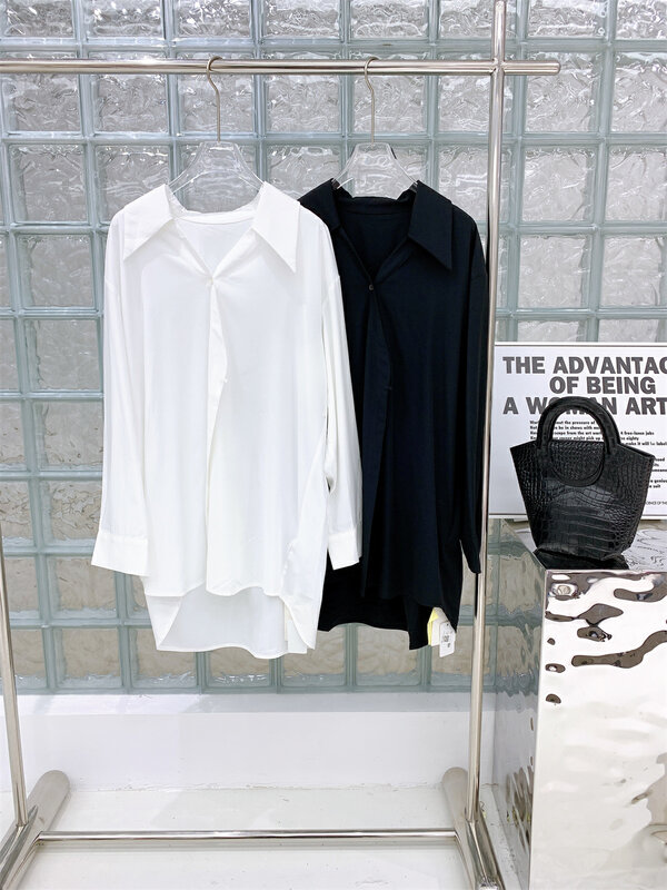 New in early autumn!【DT CLASSIC】Korean style single-breasted shirt (with detachable chain) YS1-YS1-XC15-70167# GYJ