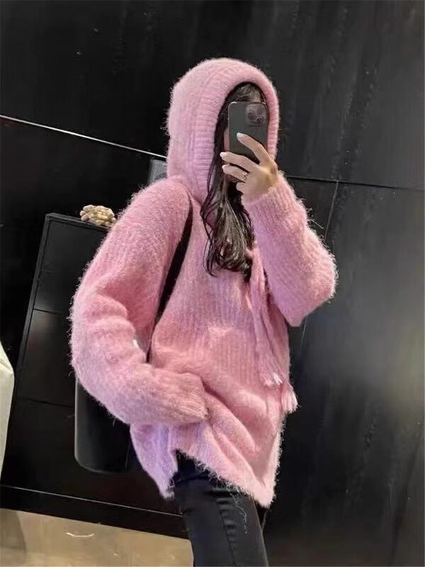 Autumn is new! [BINGBING] Korean hooded loose warm sweater YS1-8661# XYJ