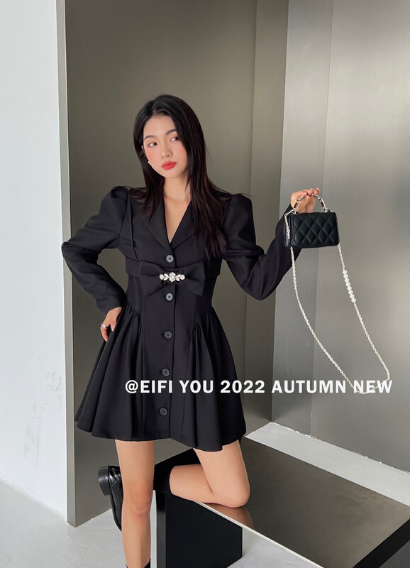 New in autumn!【EI FI YOU】Diamond Vest + Suit Casual Skirt Suit 5185# LSL