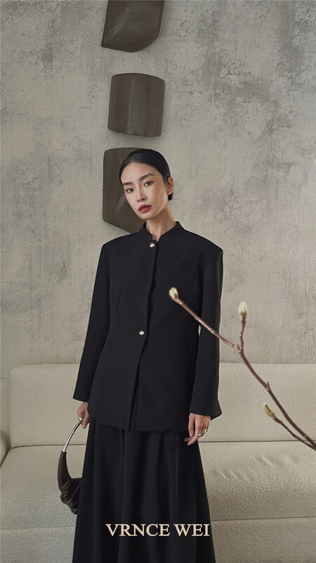 New in autumn! [VRNCE] Retro long-sleeved temperament suit 5339A# XYJ