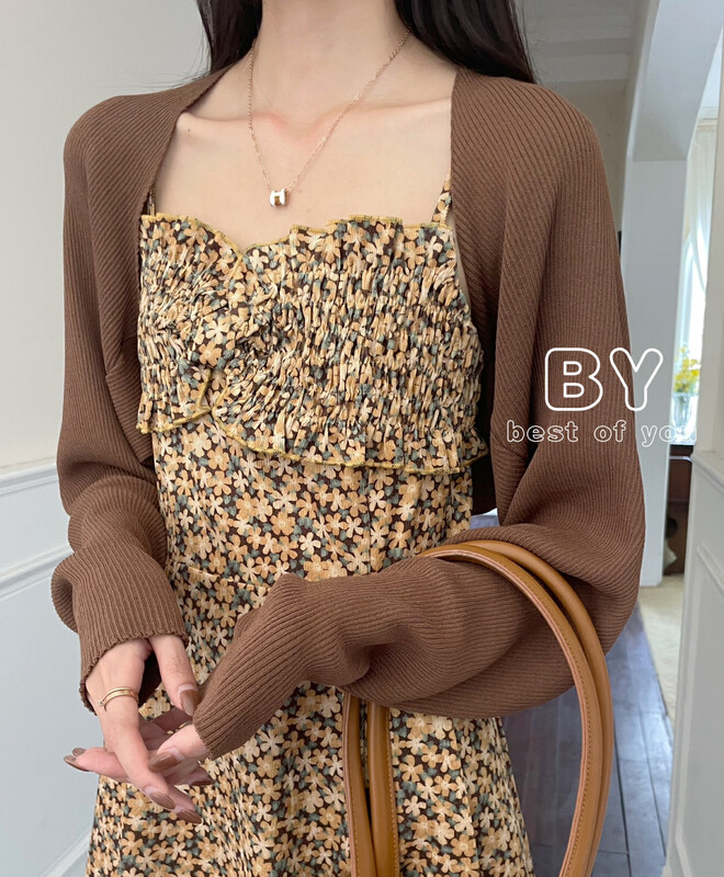 Autumn is new!【BEST OF YOU】Simple solid color outer cardigan knitted cardigan 6313# HBX