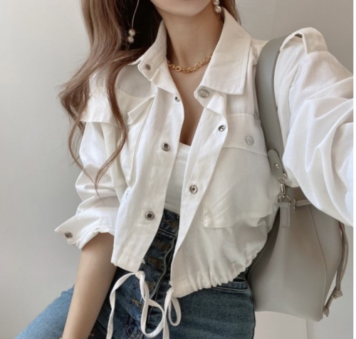 2022 early spring new small short baseball jacket women's casual all-match Korean style chic work jacket top