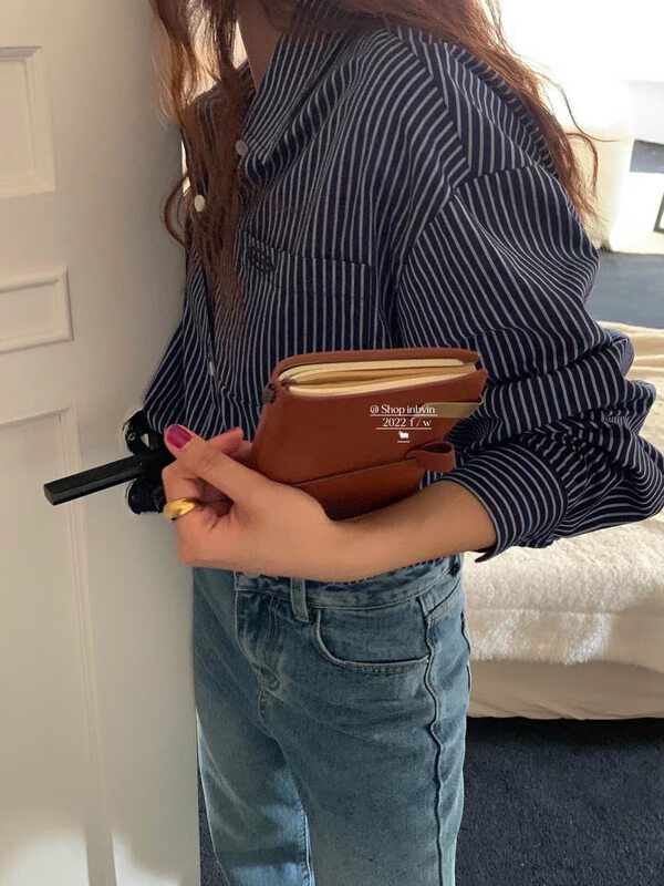 New in autumn! [IN BY IN] striped loose all-match shirt 1206# ZJY