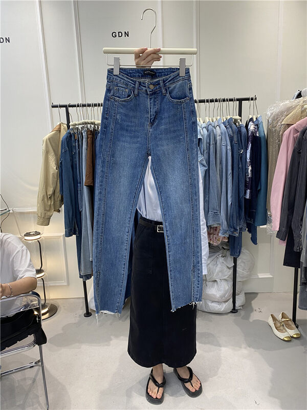 New in autumn! [GDN] slim and versatile slit jeans 3970# OZQ