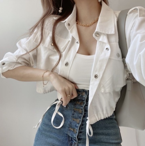 2022 early spring new small short baseball jacket women's casual all-match Korean style chic work jacket top